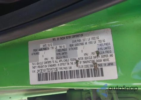 2013 Mazda Mazda2 Sport z USA, uszkodzony, nr VIN JM1DE1KY7D0157106